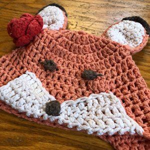 Handmade Knitted Fox Hat